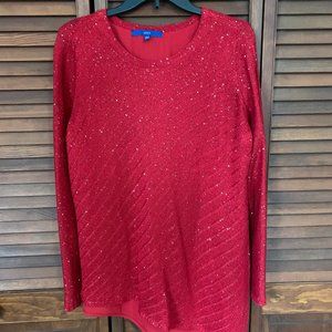 Apt 9 Red Sequin Sweater Size L